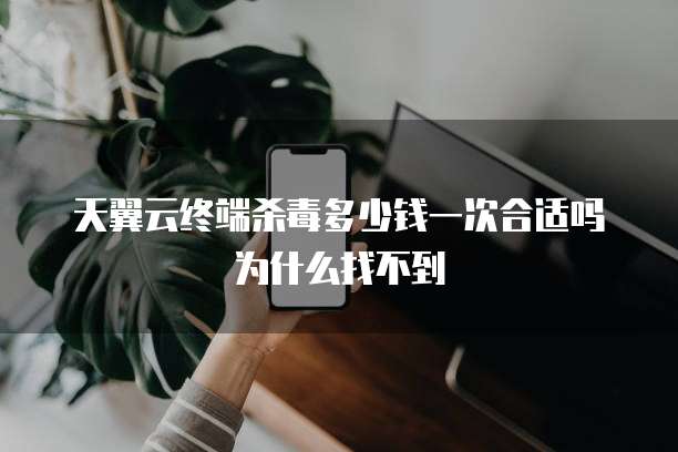 天翼云终端杀毒多少钱一次合适吗为什么找不到