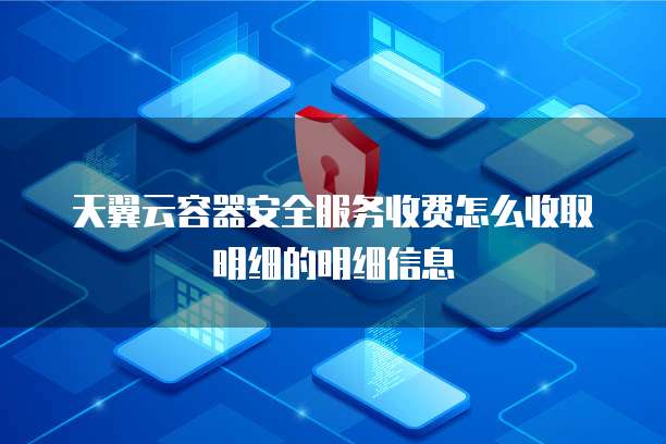 天翼云容器安全服务收费怎么收取明细的明细信息