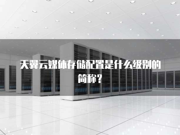 天翼云媒体存储配置是什么级别的简称?