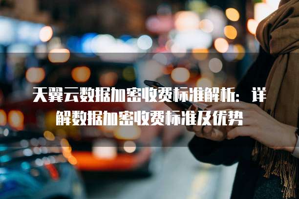 天翼云数据加密收费标准解析：详解数据加密收费标准及优势
