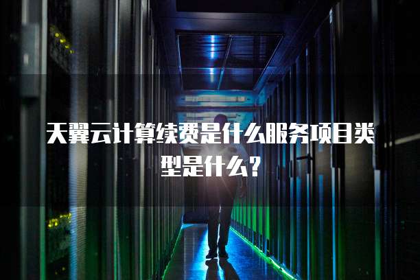 天翼云计算续费是什么服务项目类型是什么?