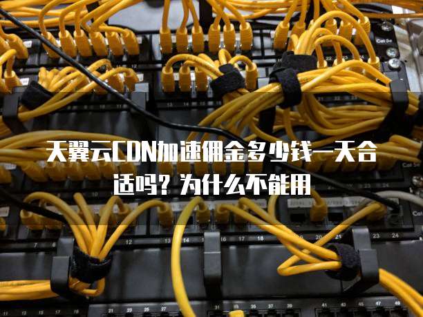 天翼云CDN加速佣金多少钱一天合适吗?为什么不能用