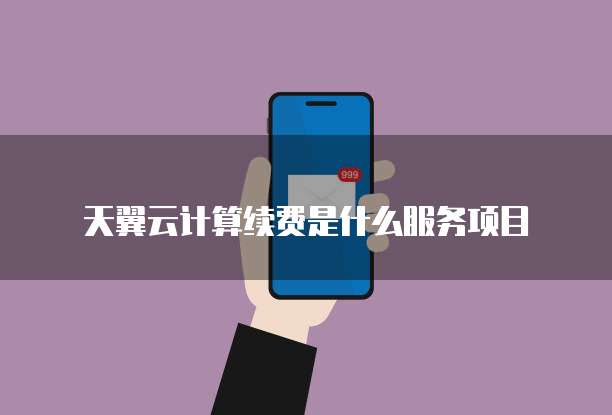 天翼云计算续费是什么服务项目