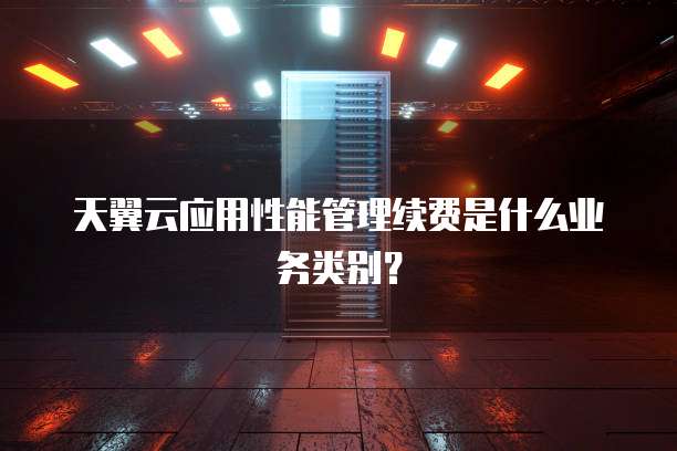 天翼云应用性能管理续费是什么业务类别?