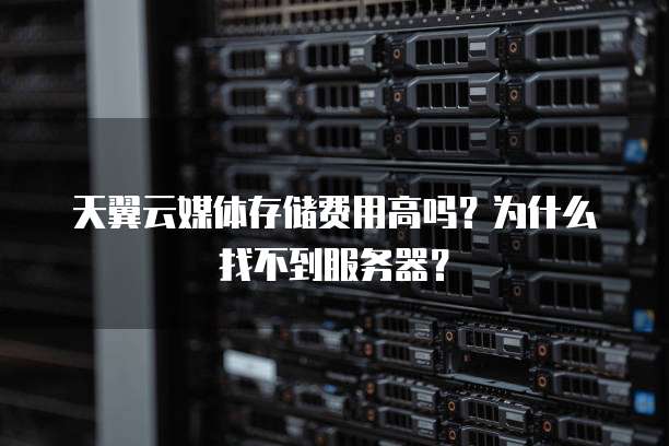 天翼云媒体存储费用高吗?为什么找不到服务器?