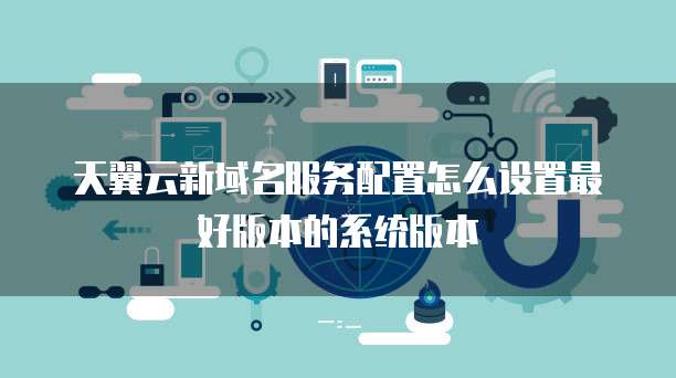 天翼云新域名服务配置怎么设置最好版本的系统版本