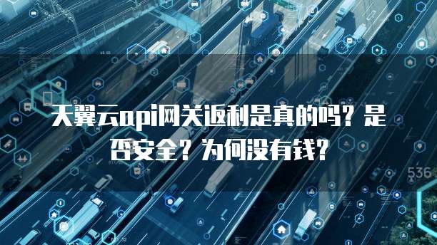 天翼云api网关返利是真的吗？是否安全？为何没有钱？