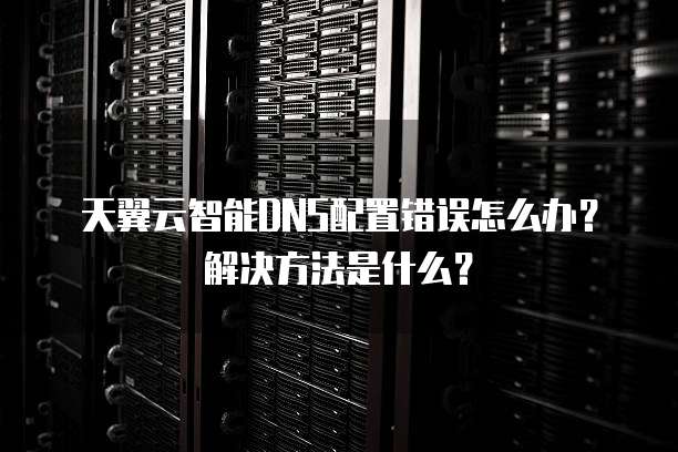 天翼云智能DNS配置错误怎么办？解决方法是什么？
