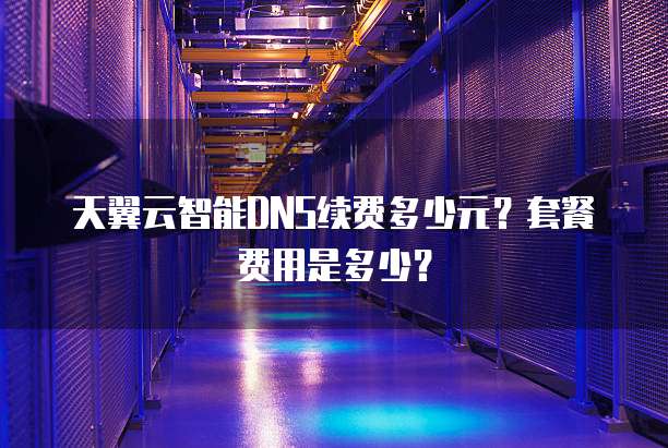 天翼云智能DNS续费多少元？套餐费用是多少？