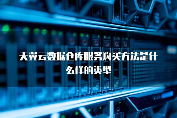 天翼云数据仓库服务购买方法是什么样的类型