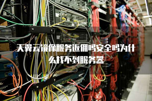 天翼云镜像服务返佣吗安全吗为什么找不到服务器