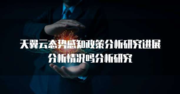 天翼云态势感知政策分析研究进展分析情况吗分析研究