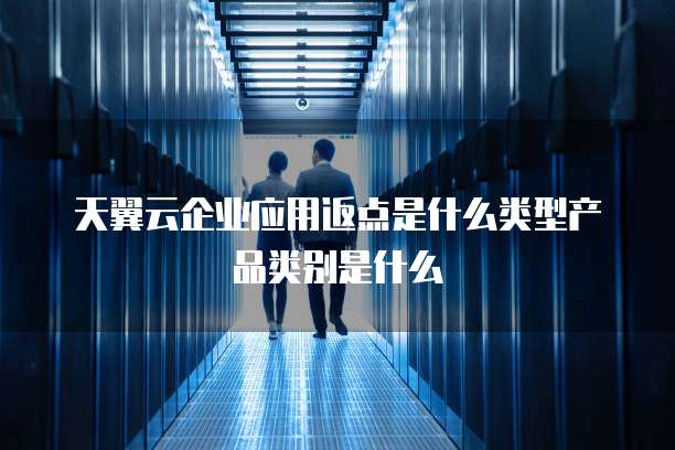 天翼云企业应用返点是什么类型产品类别是什么