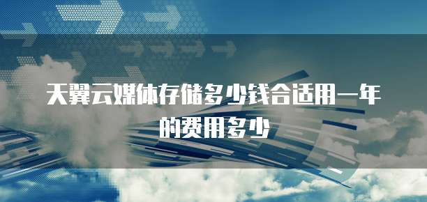 天翼云媒体存储多少钱合适用一年的费用多少