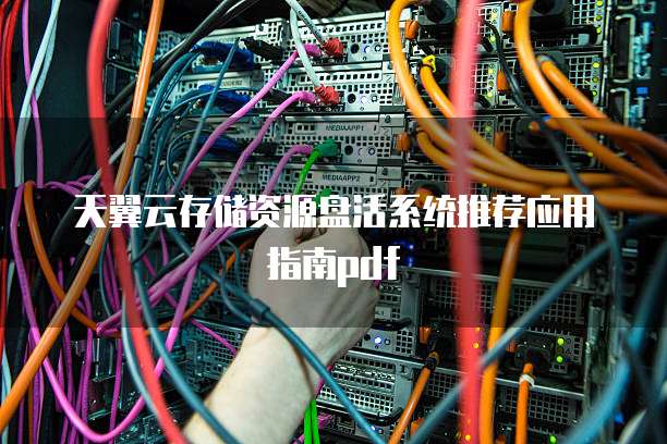 天翼云存储资源盘活系统推荐应用指南pdf