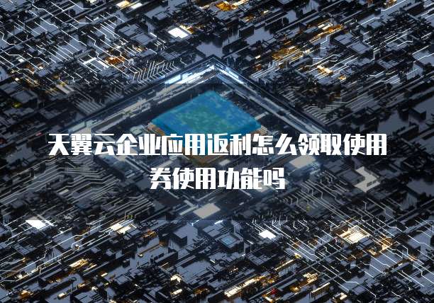 天翼云企业应用返利怎么领取使用券使用功能吗