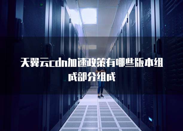 天翼云cdn加速政策有哪些版本组成部分组成