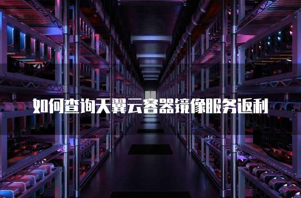 如何查询天翼云容器镜像服务返利