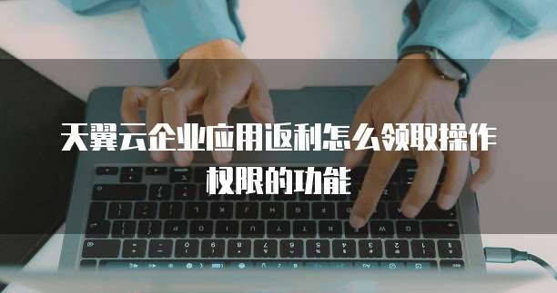 天翼云企业应用返利怎么领取操作权限的功能