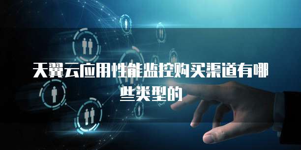 天翼云应用性能监控购买渠道有哪些类型的