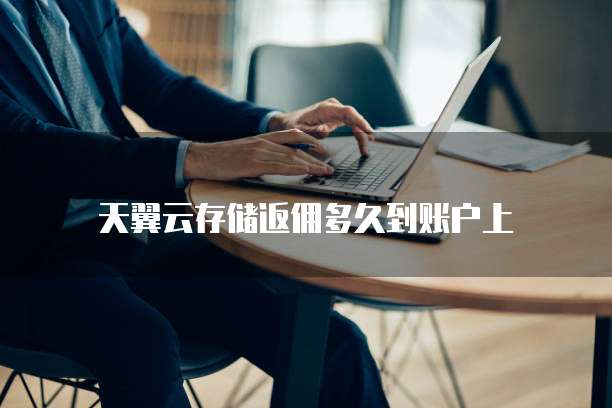 天翼云存储返佣多久到账户上