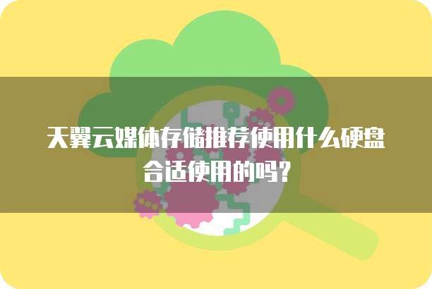 天翼云媒体存储推荐使用什么硬盘合适使用的吗?