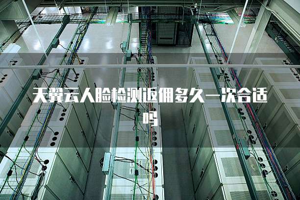 天翼云人脸检测返佣多久一次合适吗