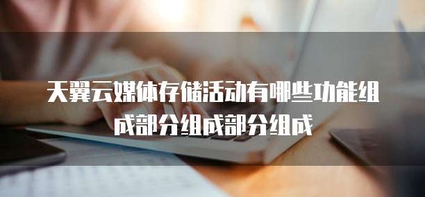 天翼云媒体存储活动有哪些功能组成部分组成部分组成
