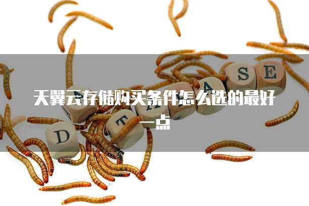 天翼云存储购买条件怎么选的最好一点