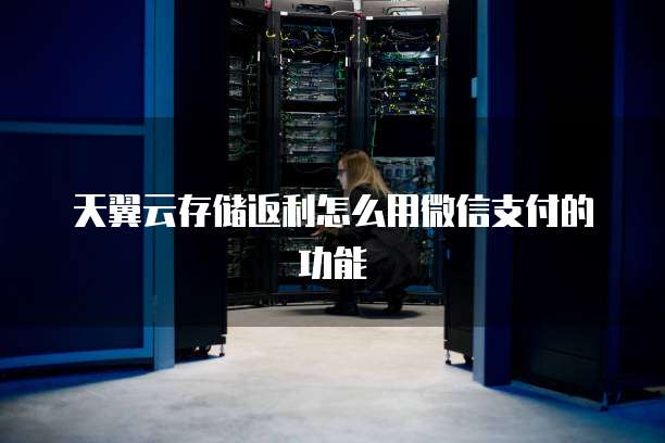 天翼云存储返利怎么用微信支付的功能