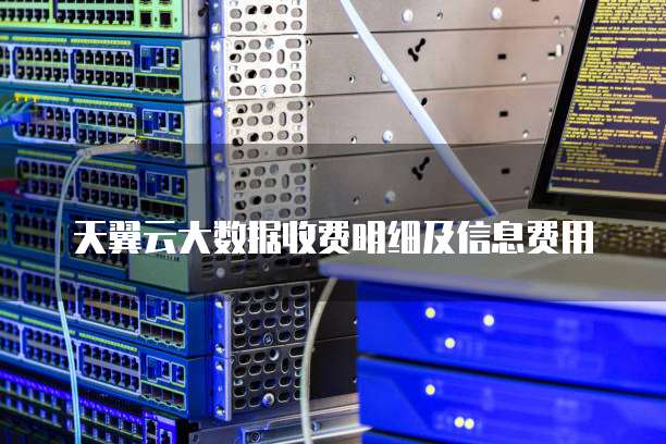 天翼云大数据收费明细及信息费用