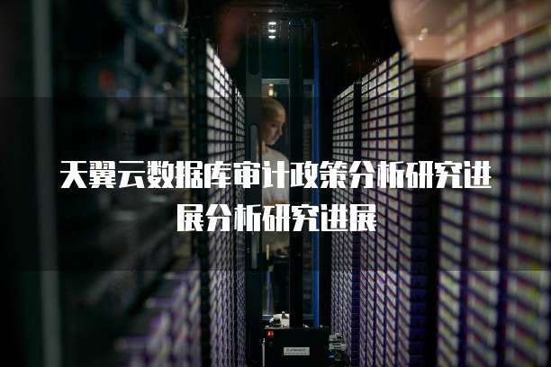 天翼云数据库审计政策分析研究进展分析研究进展