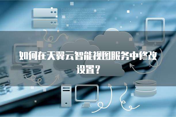 如何在天翼云智能视图服务中修改设置?