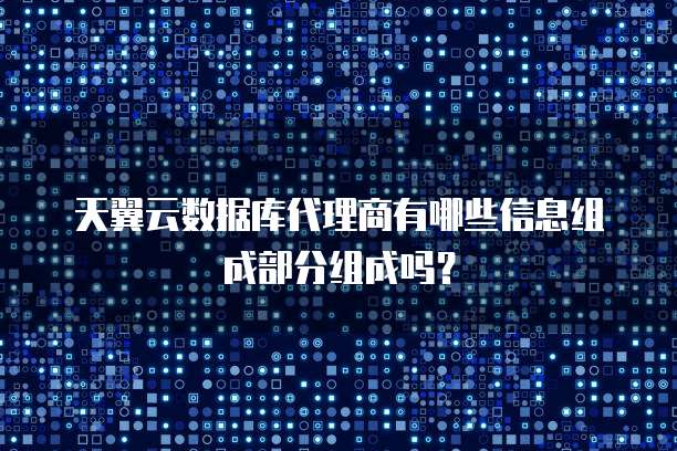 天翼云数据库代理商有哪些信息组成部分组成吗?
