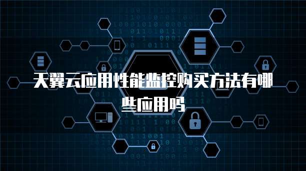 天翼云应用性能监控购买方法有哪些应用吗