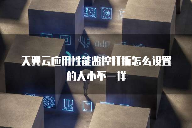 天翼云应用性能监控打折怎么设置的大小不一样