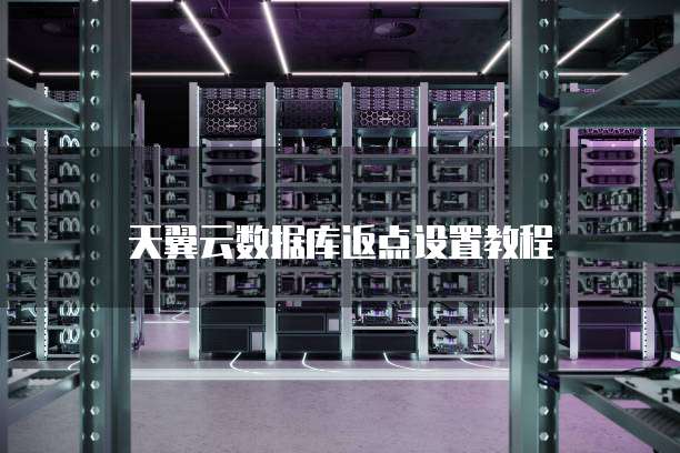 天翼云数据库返点设置教程
