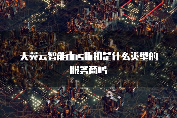 天翼云智能dns折扣是什么类型的服务商吗