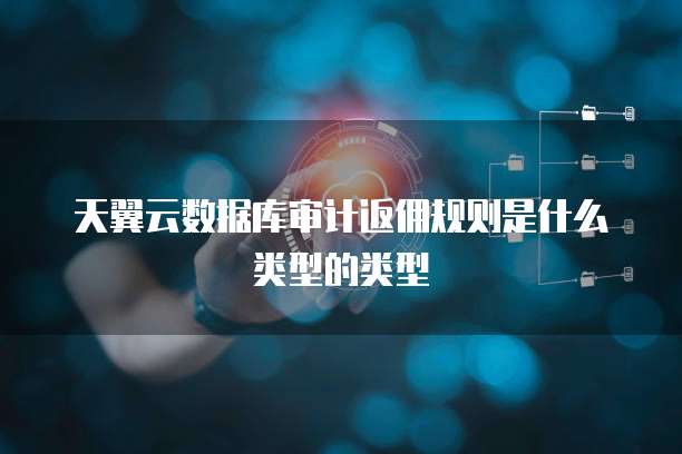 天翼云数据库审计返佣规则是什么类型的类型