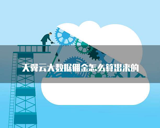 天翼云大数据佣金怎么算出来的