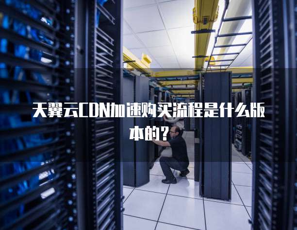 天翼云CDN加速购买流程是什么版本的?