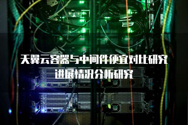 天翼云容器与中间件便宜对比研究进展情况分析研究