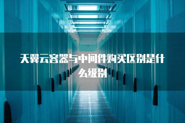天翼云容器与中间件购买区别是什么级别