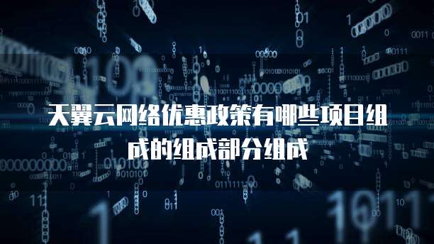 天翼云网络优惠政策有哪些项目组成的组成部分组成
