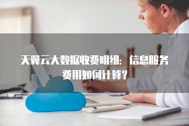 天翼云大数据收费明细:信息服务费用如何计算?