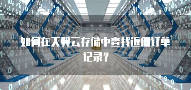 如何在天翼云存储中查找返佣订单记录?