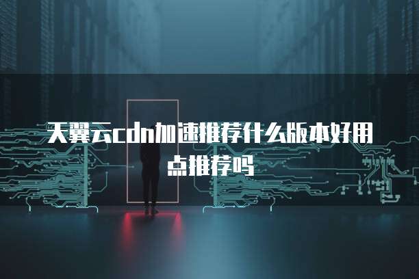 天翼云cdn加速推荐什么版本好用点推荐吗