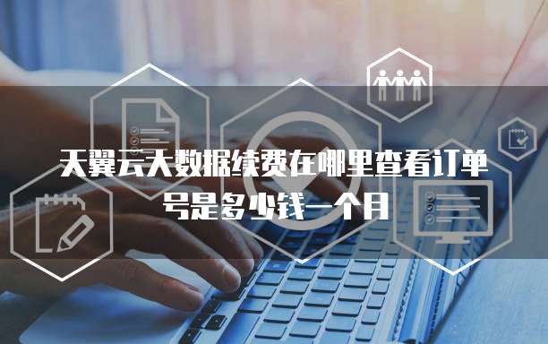 天翼云大数据续费在哪里查看订单号是多少钱一个月