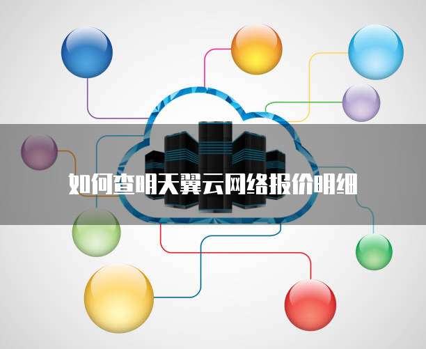 如何查明天翼云网络报价明细