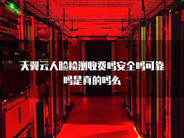 天翼云人脸检测收费吗安全吗可靠吗是真的吗么